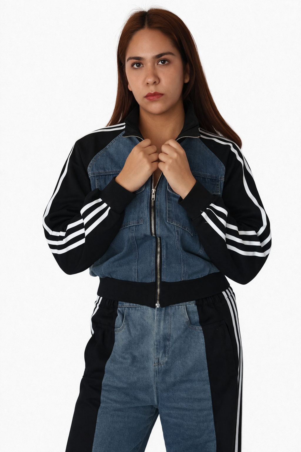 Vestido Denim Duo - Mezclilla/Negro