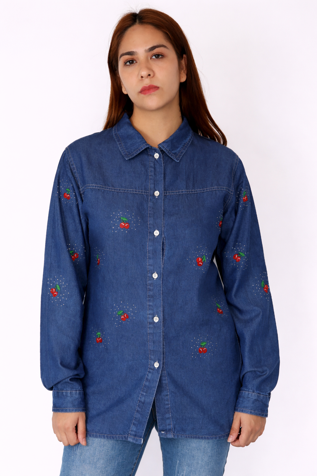 Camisa Denim Bordada