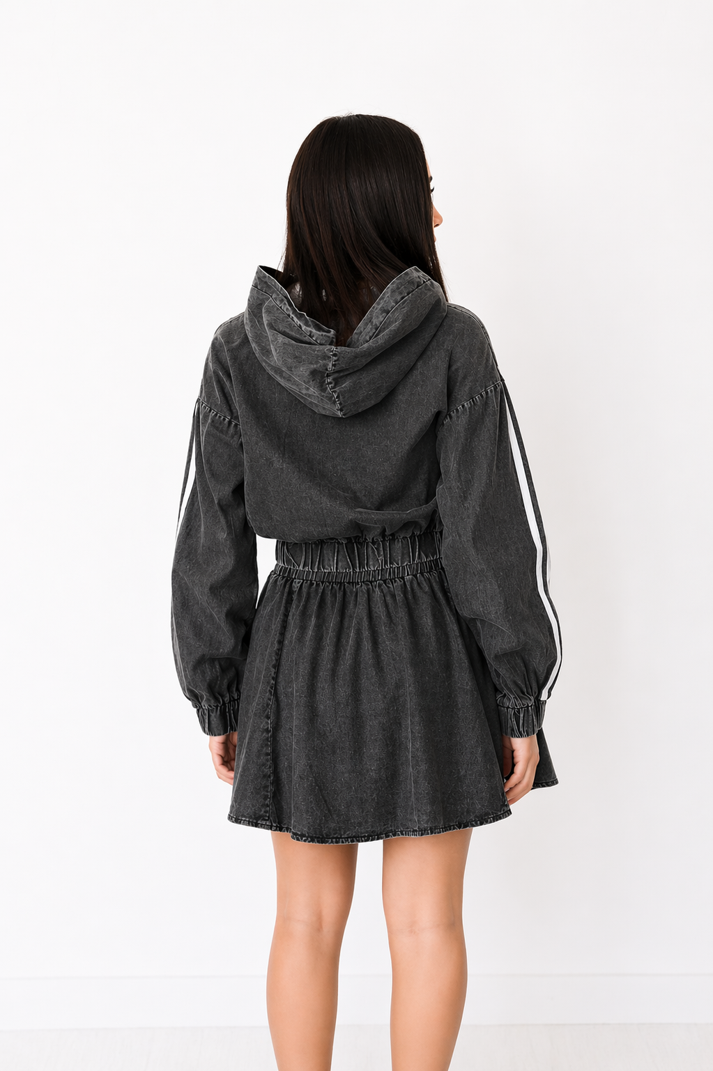 Vestido Hoodie Grafito