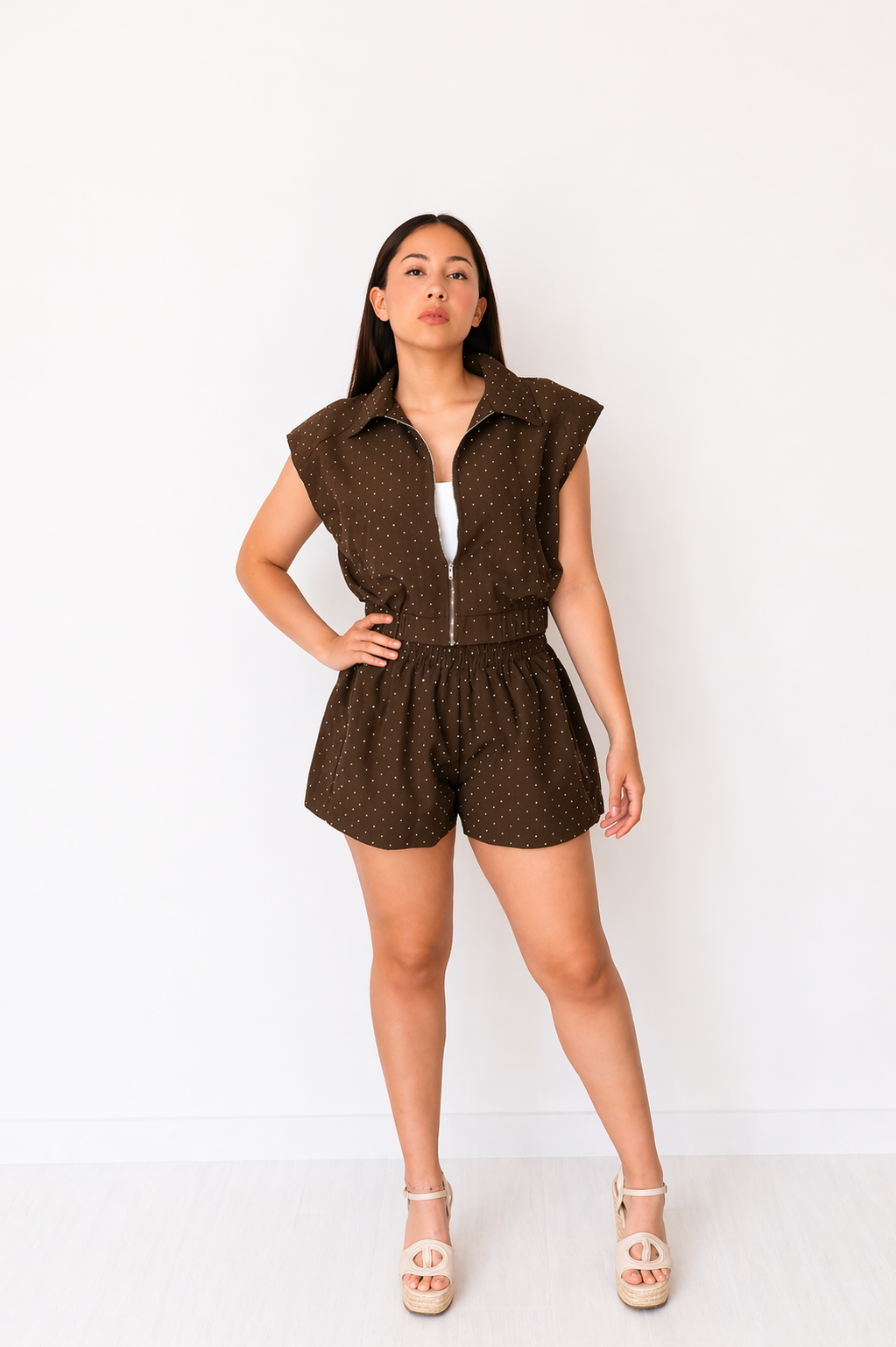 Romper Safari Dots Oliva